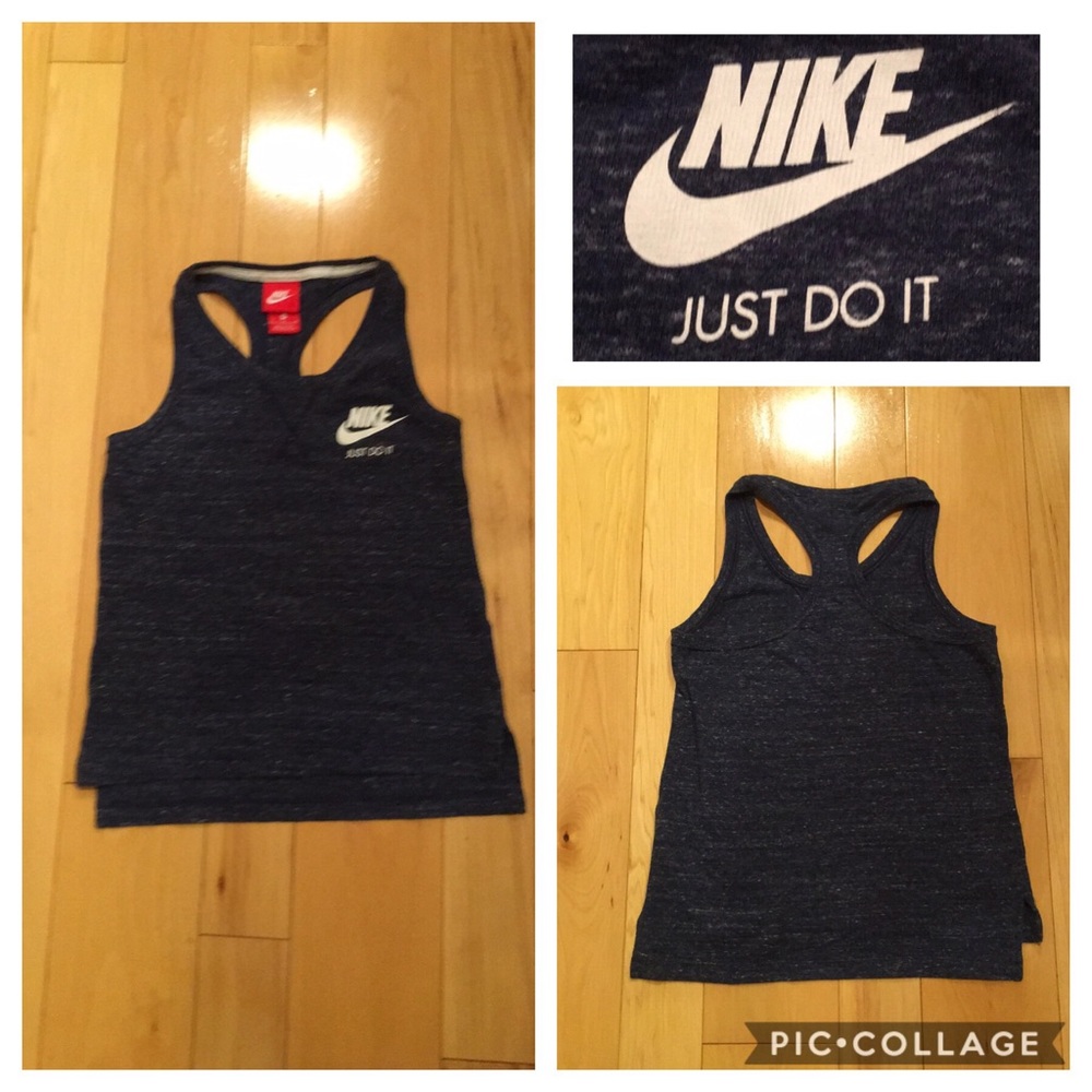 Nike Racerback Blue Tank-top - Girls Medium